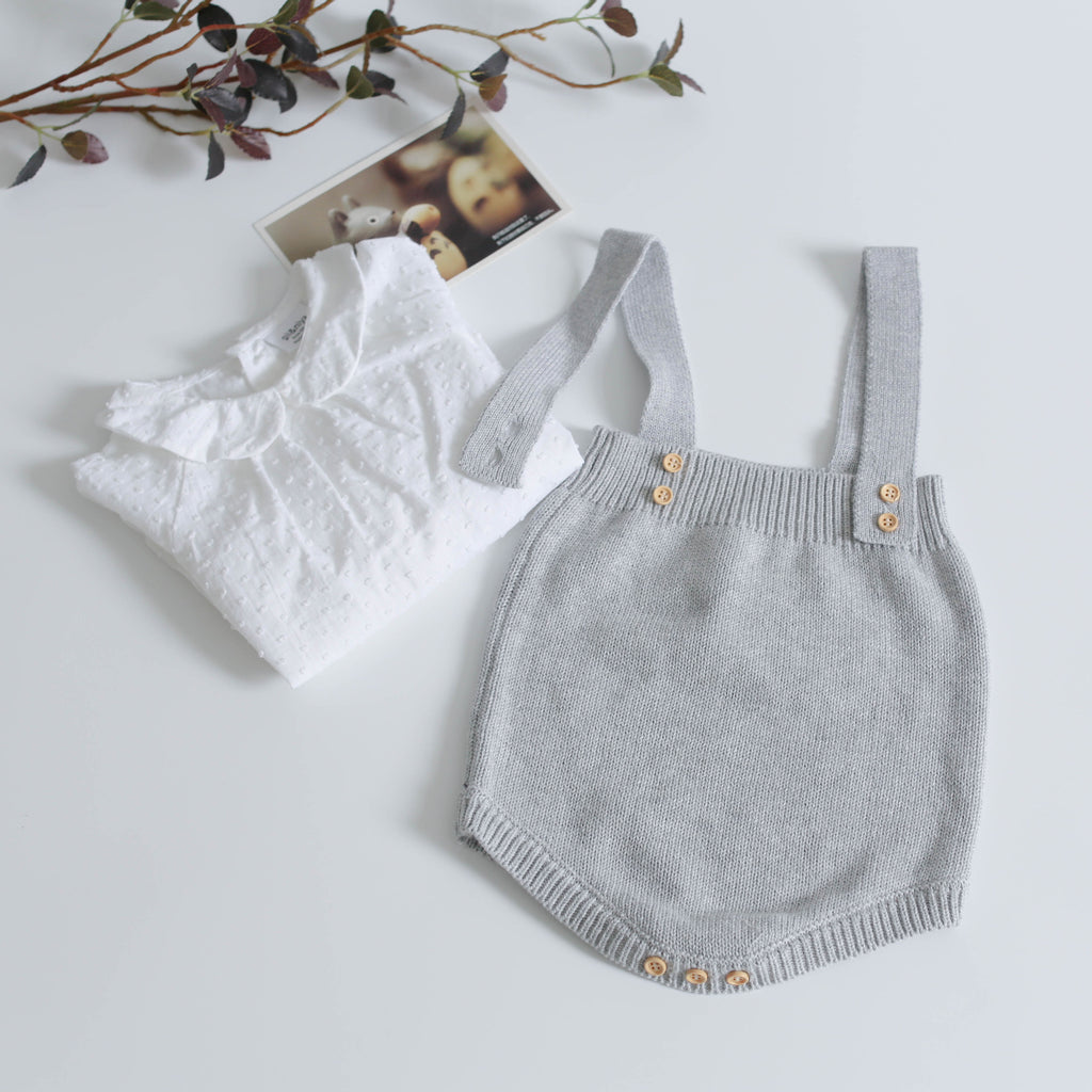 Gebreide tuinbroek voor baby's
