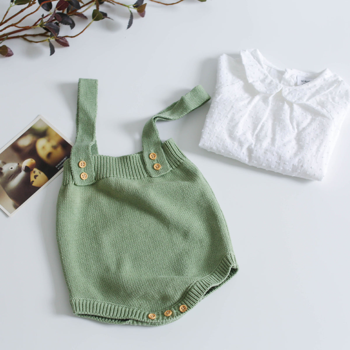 Gebreide tuinbroek voor baby's