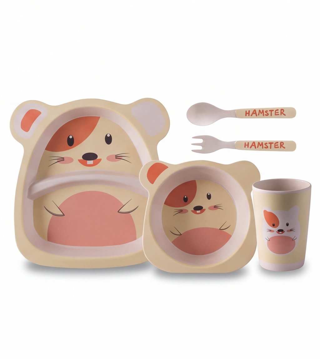 Kinderservies van bamboevezel 5-delig