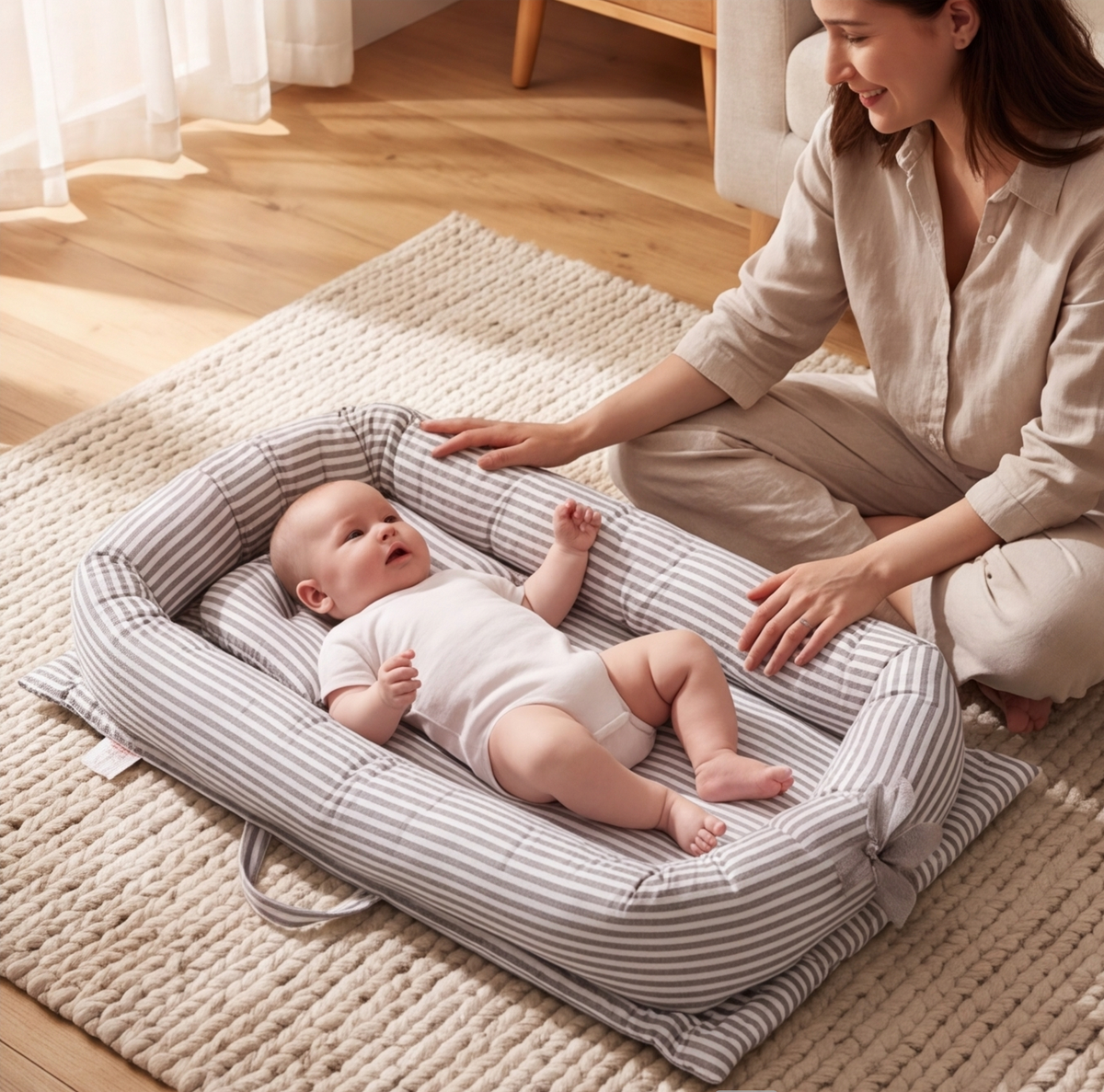 Opvouwbaar babynest voor rust onder toezicht