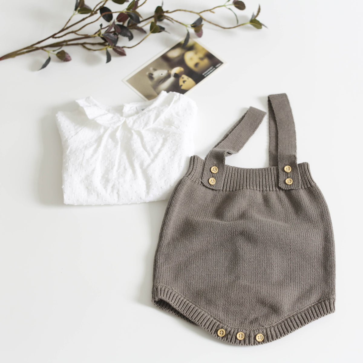 Gebreide tuinbroek voor baby's