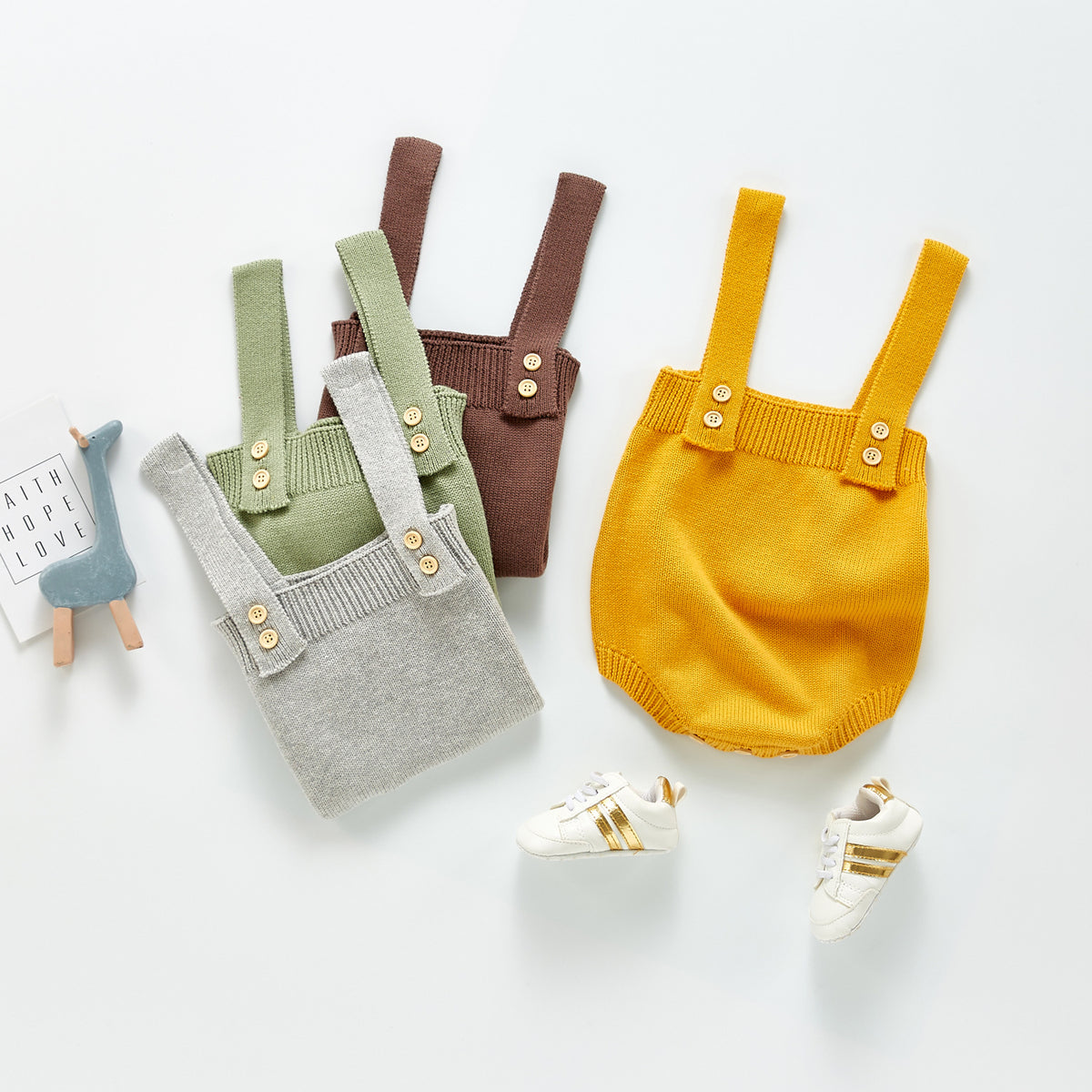 Gebreide tuinbroek voor baby's
