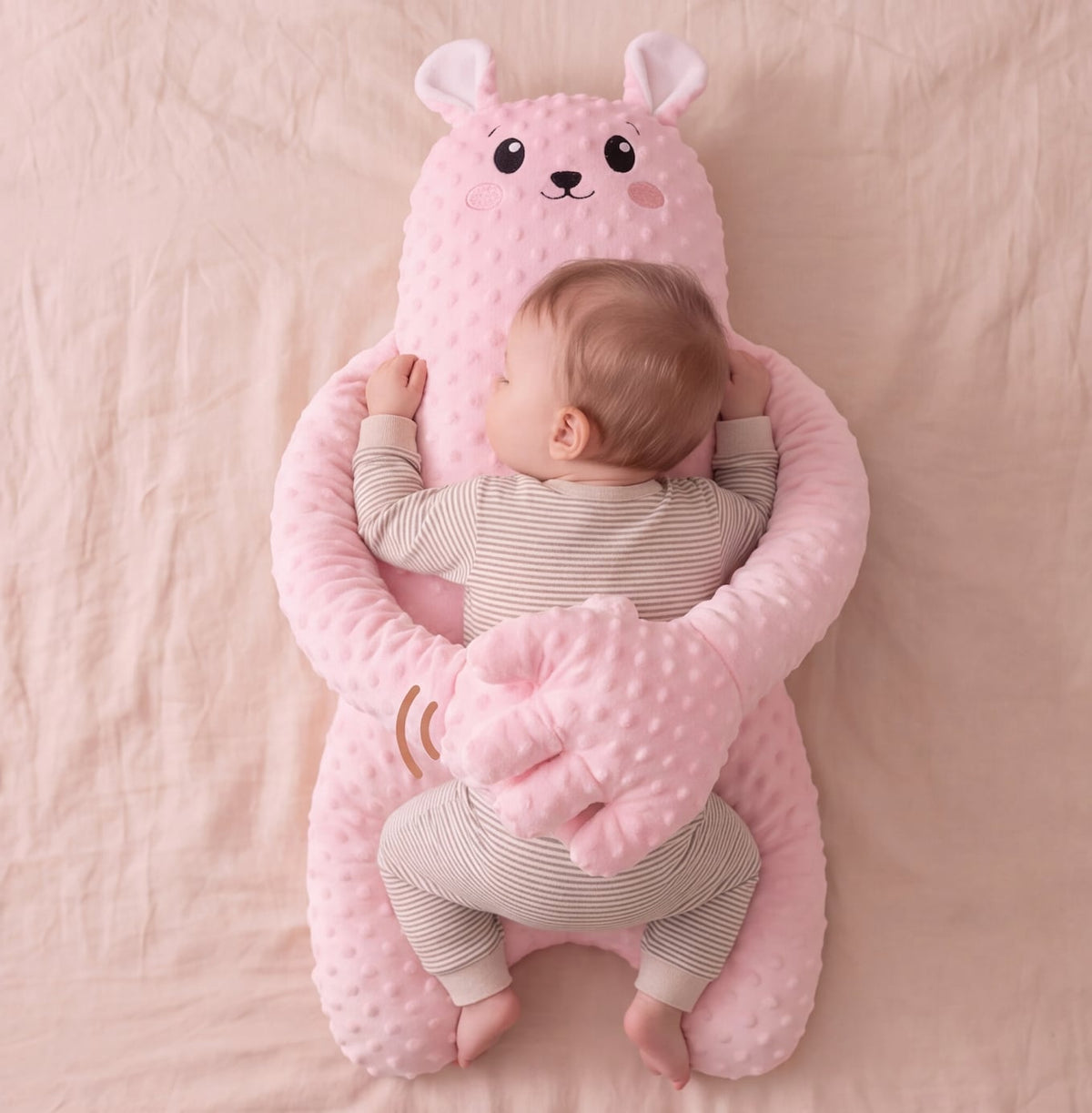 Babyknuffel met automatisch kloppend handje