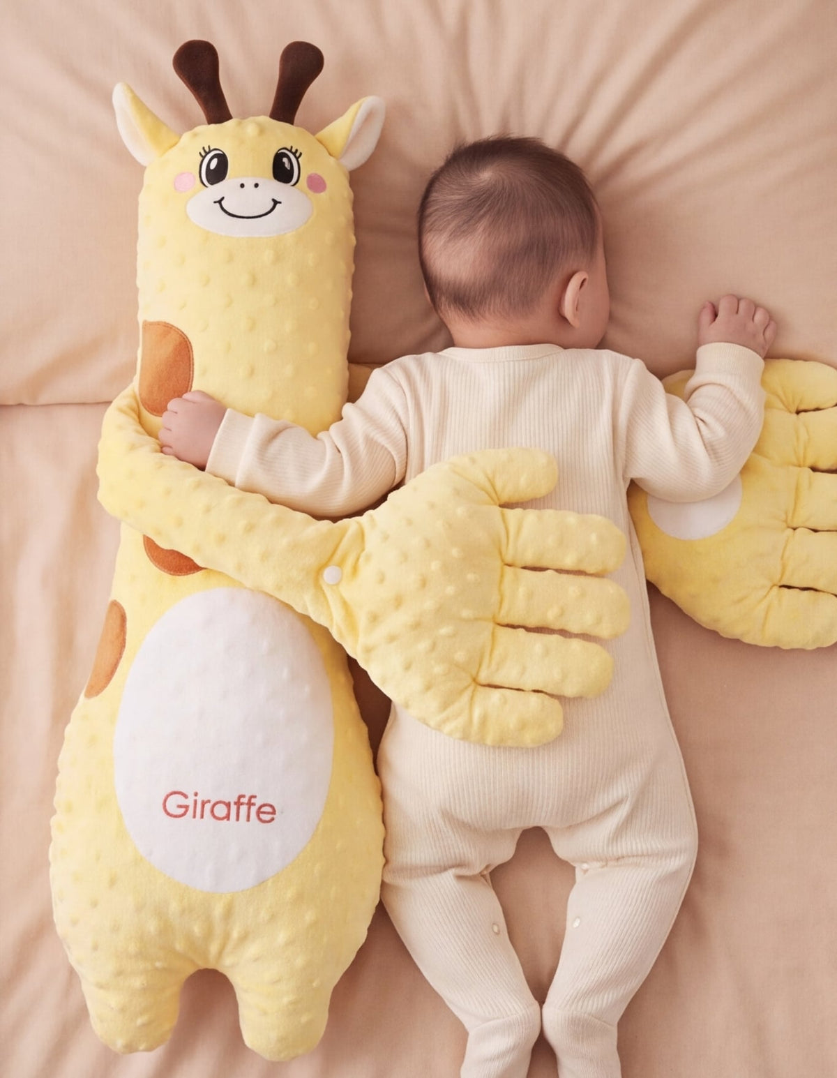 Babyknuffel met automatisch kloppend handje