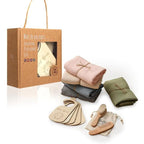 Cadeaubox met hydrofiel doek, houten borstel en milestone-kaartjes
