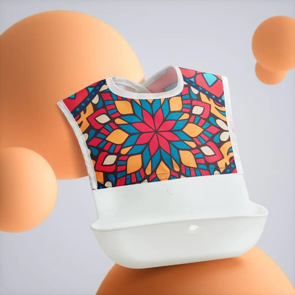 Siliconen slabbetje met opvangbakje